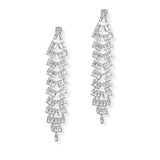 106963, BAGUETTE CUBIC ZIRCONIA ACCENT DROP EARRING