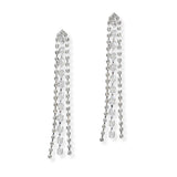 106964, CUBIC ZIRCONIA ACCENT CRYSTAL RHINESTONE DROP DANGLE EARRING