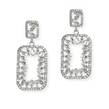 106965, MARQUISE ACCENT CRYSTAL RHINESTONE GEOMETRIC DANGLE EARRING