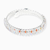 106967, OVAL CUBIC ZIRCONIA ACCENT RHINESTONE BRACELET