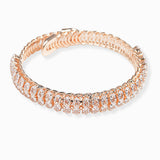 106967, OVAL CUBIC ZIRCONIA ACCENT RHINESTONE BRACELET