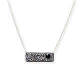 106981, FILIGREE BAR PENDANT NECKLACE