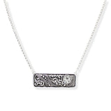 106981, FILIGREE BAR PENDANT NECKLACE