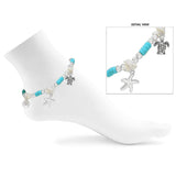 106995, SEA LIFE CHARM SHELL BEADED ANKLET