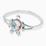 106999, SEA TURTLE SEA GLASS STONE STRETCH BRACELET