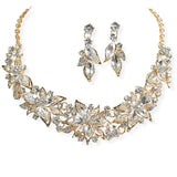 107005, FLOWER RHINESTONE EVENING NECKLACE SET