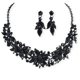 107005, FLOWER RHINESTONE EVENING NECKLACE SET