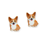 107007, WELSH CORGI DOG STUD EARRING