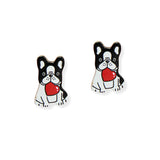 107011, BULLDOG STUD EARRING