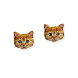 107013, SHORTHAIR CAT STUD EARRING