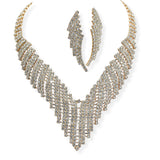 107018, RHINESTONE EMBELLISHED EVENING NECKLACE SET