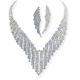 107018, RHINESTONE EMBELLISHED EVENING NECKLACE SET