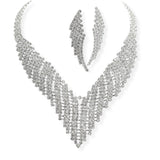 107018, RHINESTONE EMBELLISHED EVENING NECKLACE SET