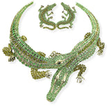 107021, ALLIGATOR CRYSTAL RHINESTONE EVENING NECKLACE SET