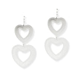 107051, CUTOUT DOUBLE HEART DANGLE EARRING