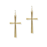 107053, CROSS DANGLE EARRING