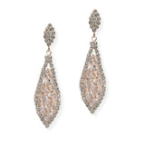 107055, MARQUISE CUBIC ZIRCONIA ACCENT CRYSTAL RHINESTONE DANGLE EARRING
