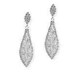 107055, MARQUISE CUBIC ZIRCONIA ACCENT CRYSTAL RHINESTONE DANGLE EARRING