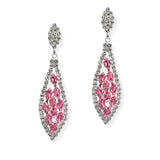 107055, MARQUISE CUBIC ZIRCONIA ACCENT CRYSTAL RHINESTONE DANGLE EARRING