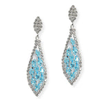 107055, MARQUISE CUBIC ZIRCONIA ACCENT CRYSTAL RHINESTONE DANGLE EARRING