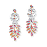 107056, TEARDROP, MARQUISE CUBIC ZIRCONIA ACCENT RHINESTONE EARRING