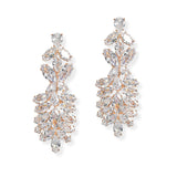 107056, TEARDROP, MARQUISE CUBIC ZIRCONIA ACCENT RHINESTONE EARRING