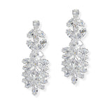 107056, TEARDROP, MARQUISE CUBIC ZIRCONIA ACCENT RHINESTONE EARRING