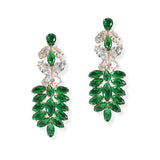 107056, TEARDROP, MARQUISE CUBIC ZIRCONIA ACCENT RHINESTONE EARRING