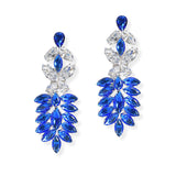 107056, TEARDROP, MARQUISE CUBIC ZIRCONIA ACCENT RHINESTONE EARRING