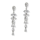 107058, CRYSTAL EMBELLISHED CUBIC ZIRCONIA ACCENT DANGLE EARRING
