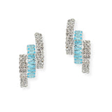107066, BAGUETTE CUBIC ZIRCONIA ACCENT CRYSTAL RHINESTONE EARRING