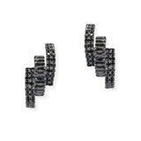 107066, BAGUETTE CUBIC ZIRCONIA ACCENT CRYSTAL RHINESTONE EARRING