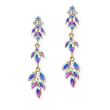 107069, MARQUISE, ROUND RHINESTONE ACCENT DANGLE EARRING