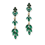 107069, MARQUISE, ROUND RHINESTONE ACCENT DANGLE EARRING