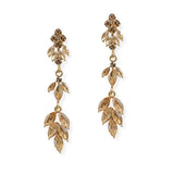 107069, MARQUISE, ROUND RHINESTONE ACCENT DANGLE EARRING