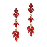 107069, MARQUISE, ROUND RHINESTONE ACCENT DANGLE EARRING