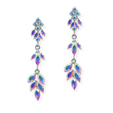107069, MARQUISE, ROUND RHINESTONE ACCENT DANGLE EARRING