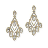 107072, MARQUISE ACCENT CRYSTAL RHINESTONE EVENING EARRING