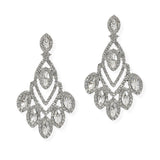 107072, MARQUISE ACCENT CRYSTAL RHINESTONE EVENING EARRING