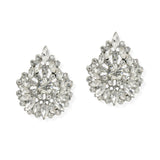 107073, ROUND, MARQUISE RHINESTONE EVENING EARRING