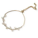 107074, MARQUISE CUBIC ZIRCONIA ACCENT CRYSTAL RHINESTONE ADJUSTABLE BRACELET