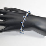 107074, MARQUISE CUBIC ZIRCONIA ACCENT CRYSTAL RHINESTONE ADJUSTABLE BRACELET