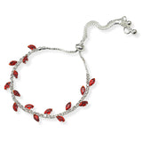 107074, MARQUISE CUBIC ZIRCONIA ACCENT CRYSTAL RHINESTONE ADJUSTABLE BRACELET