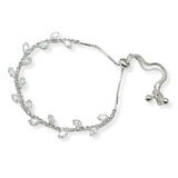 107074, MARQUISE CUBIC ZIRCONIA ACCENT CRYSTAL RHINESTONE ADJUSTABLE BRACELET