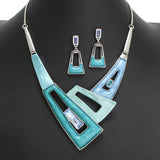 107078, GEOMETRIC CELLULOID ACETATE WITH RHINESTONE NECKLACE