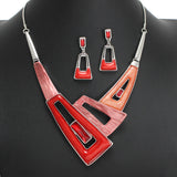107078, GEOMETRIC CELLULOID ACETATE WITH RHINESTONE NECKLACE