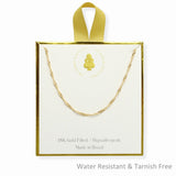 107079, 18K GOLD FILLED, DAINTY CHAIN NECKLACE