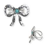 107084, WESTERN RIBBON BOW CUFF RING