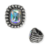 107086, WESTERN RHINESTONE ACCENT STRETCH RING