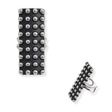 107088, WESTERN BALL TEXTURED ACCENT RECTANGLE CUFF RING